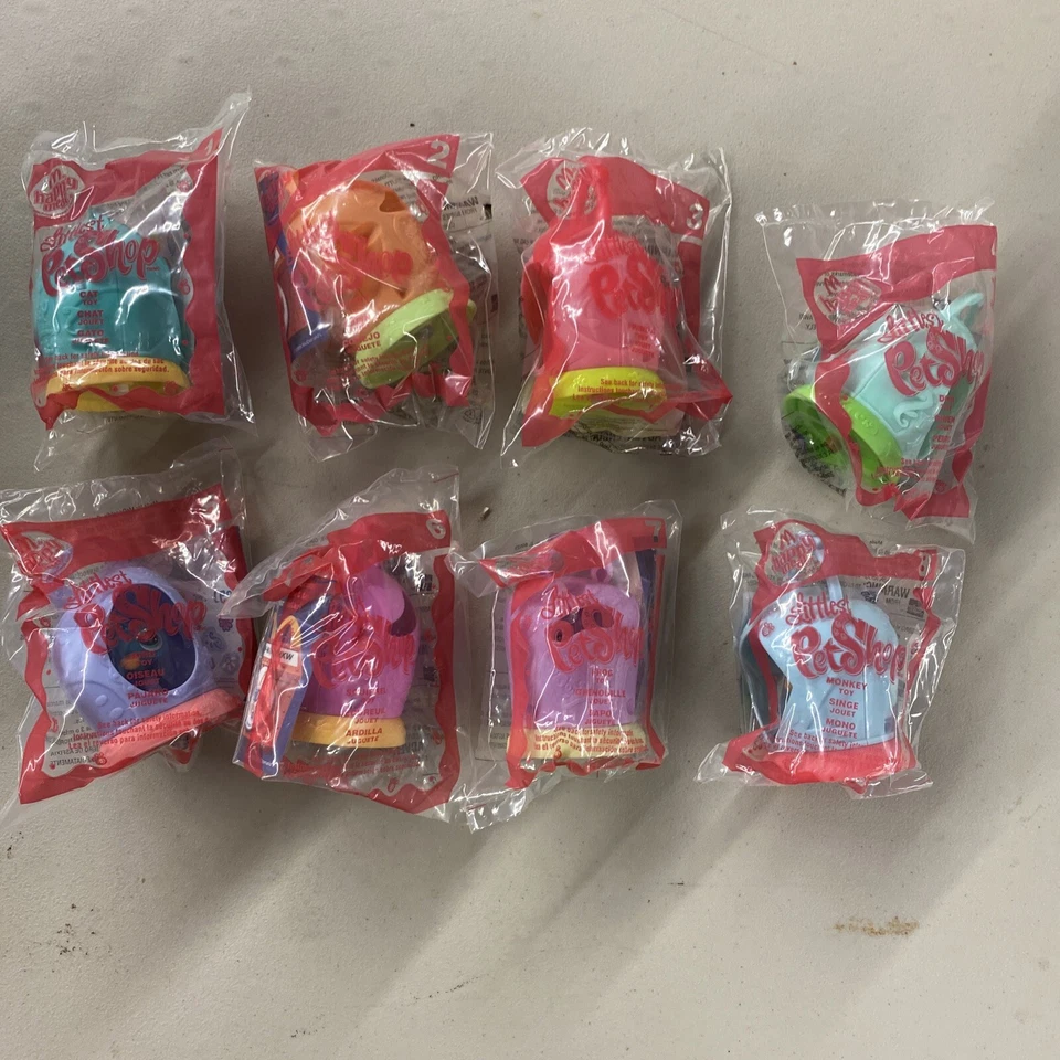 McDonalds Happy Meal Toy 2009 Hasbro Littlest Pet Shop Complete Set Of 8 - Image 1 of 2