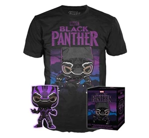 Funko POP Black Panther 273 Wakanda Box GITD Purple VIBRANIUM Sm Tee - Picture 1 of 3