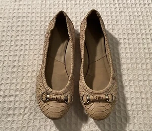 Ballerines plates Christian DIOR cuir serpent python beige naturel 39 8,5 - Photo 1/10