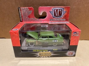 1/64 M2 AUTO-THENTICS 1949 MERCURY CUSTOM COUPE THE GALE ARMY GREEN - Picture 1 of 3