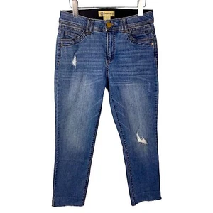 Democracy Ab technology jeans raw edge distressed crop denim sz 4 - Picture 1 of 2
