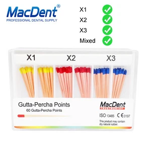 MacDent Dental Endodontic Gutta Percha Points for Root-Canal Obturation X1/X2/X3 - Picture 1 of 21