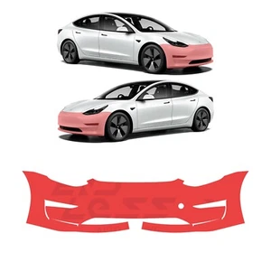 Model 3 2017-2023 FRONT BUMPER PreCut Paint Protection Film Clear Bra PPF Kit - Picture 1 of 3