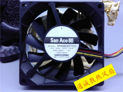 San Ace 80 9PH0824S7D03 24V 0.16A 8CM 8015 Ultra-thin Inverter Fan - Image 1 of 2