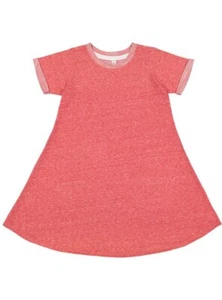 LAT Apparel 2679 Youth Girls' Melange French Terry Dress - Picture 1 of 5