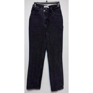 Abercrombie & Fitch Curve Love 90s Straight High Rise Jeans Size 25 Washed Black - Picture 1 of 5