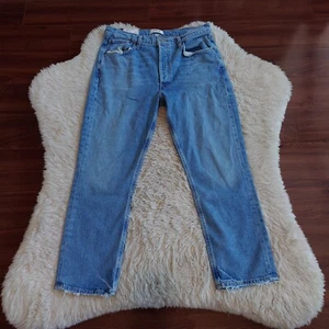 Pantalones de mezclilla AGOLDE Riley tiro alto recto aljaba A056-1554 para mujer 29x25 nuevos con etiquetas - Imagen 1 de 13