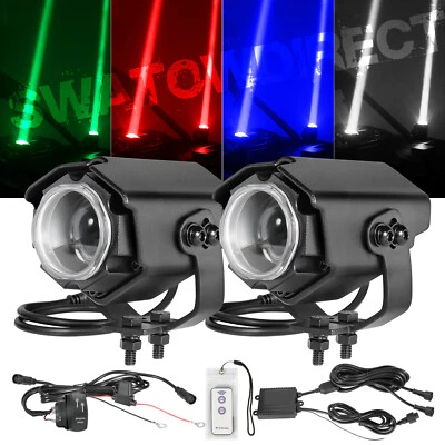 2X For Polaris RZR Ranger XP WHIPLESS LASER RGBW LED Whip Lights Remote ATV UTV Foto 1 de 4