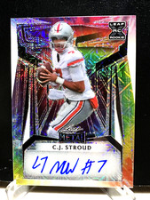 C.J. STROUD 2023 LEAF METAL AUTO RAINBOW TYE-DIE ROOKIE CARD HOUSTON /4 MINT🌹