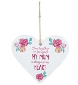 Hängendes Keramik bedrucktes Mama Herz - Muttertag, Geburtstag, Geschenk Mutter, Mama, - Bild 1 von 1
