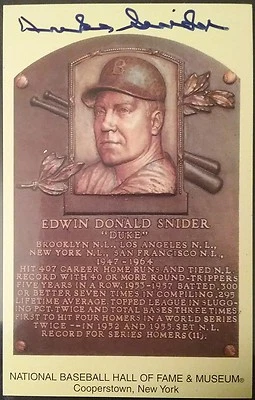 DUKE SNIDER Autograph PSA Hall of Fame Plaque ~DODGERS 🔥🔥🔥 - Image 1 of 4