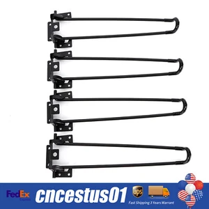 Mesa de centro negra horquilla patas de metal plegable barra de hierro macizo negro juego de 4 - Imagen 1 de 17