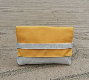 Guerlain Yellow & Beige Makeup Cosmetic Bag / Pouch / Case, Brand NEW!! - Picture 1 of 12