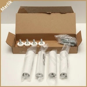 IKEA BEKANT Leg. White / 4 Legs per Pack, Steel, 803.724.64, Brand New - Picture 1 of 2