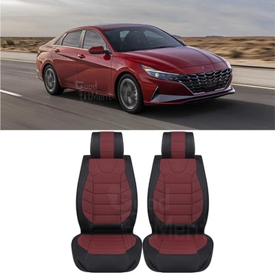 For Hyundai Elantra Car Seat Covers Leather 2-Seat Front Protector Cushion Pad Foto 1 de 4