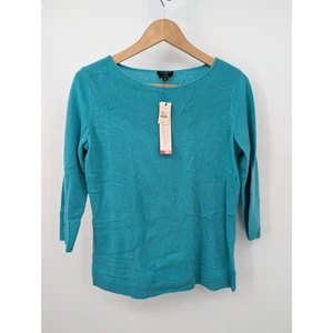 Set of 3 100% Cashmere Talbots Petites Women's Sweaters Size SP 1 NWT 2 EUC Blue - Picture 1 of 8