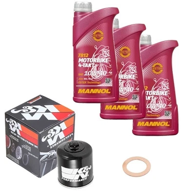Honda CBR 1000 RR Fireblade SC59A 2008, MANNOL 10W40 3L, K&N Ölfilter Set