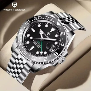PAGANI DESIGN 2024 40 mm GMT mechanische Armbanduhr Saphir-Keramik-Lünette - Bild 1 von 11