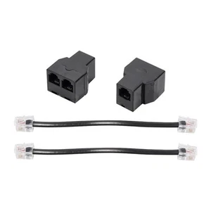 2 Stück RJ11-Telefonkabel-Splitter, 15 cm Kabel, 6P4C, 2 Anschlüsse, Telefo9935 - Bild 1 von 6