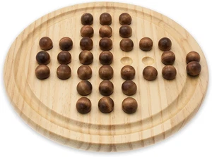 , Solitario in Legno, Gioco Da Tavolo Classico in Legno, Rompicapo Di Logica E S - Foto 1 di 12