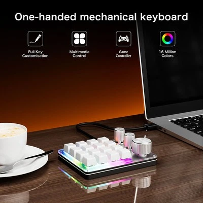 Compact Mechanical Gaming Keyboard with Programmable Layers and Features - Image 1 of 4