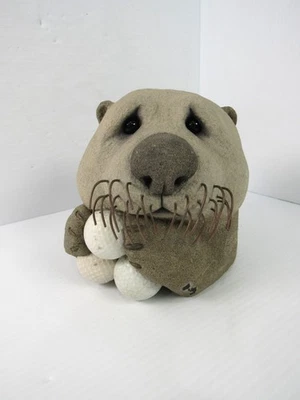 Lou Rankin Sea Otter Golf Balls Sculpture Stone Concrete 1998 - Image 1 of 4