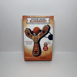 Mighty Fun! Mischief Maker Wooden Slingshot Lil’ Monster Series Orange NEW! - Picture 1 of 6