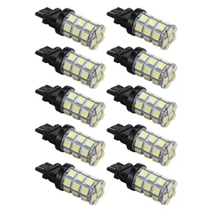 7443 LED Bulbs 10 Pack Reverse Tail Brake Turn Signal Lights 27SMD 6000K White - Picture 1 of 10