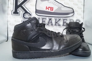 Nike Air Jordan 1 MID Triple Black EU 43 US 9,5 Basketballschuhe 554724-030 - Bild 1 von 15