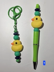 BLING-O BUDDY Lucky Ducky Pen and Keychain Set - Picture 1 of 5