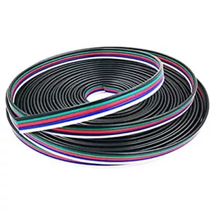 RGBW Electrical Extension Cable 5Pin 22AWG LED Strip Light Ribbon Wire for 5050 - Picture 1 of 15