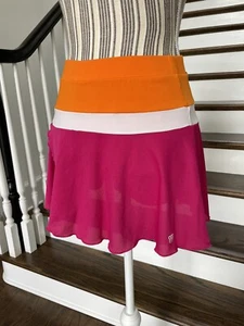 Wilson Youth Girls Tennis Skirt Skort Size XL Pink/Orange VGUC - Picture 1 of 12