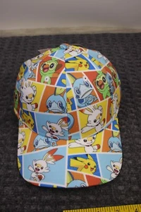 Pokemon Hat Cap All Over Print Snap Back Panel One Size Ball Cap - Picture 1 of 11