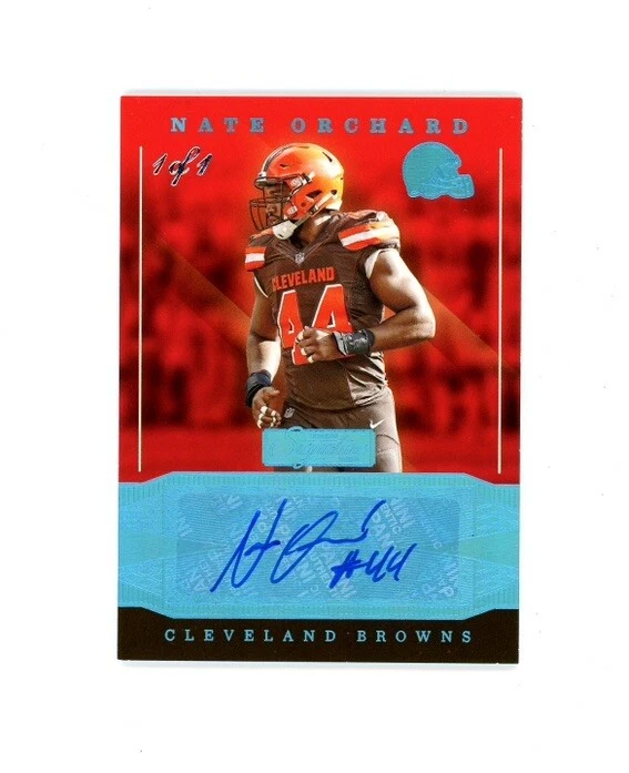 2016 Donruss Signatures 1 of 1 SSP NATE ORCHARD AUTO 1/1 Cleveland Browns SEE - Image 1 of 1