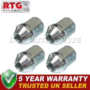 4x Wheel Nuts For Hyundai Stellar 1987-1997 (Steel Wheels) Silver - Picture 1 of 1
