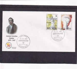 Malta 1997 Antonio Sciortino sculptor First Day Cover FDC - Picture 1 of 1