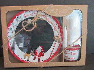 CHILD TO CHERISH Juego de Mensajes de Papá Noel Plato de Galletas SANTA, GOLOSINAS DE RENO, Jarra - Imagen 1 de 5