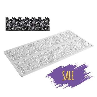 Silikomart Silikonmatte 197840 Barock für essbare Spitze aus Tricot Mix - Bild 1 von 2