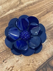 Vintage Large Enameled Flower Brooch - Picture 1 of 5