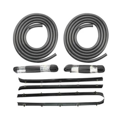 Front Door Window Run Sweep Felts for Chevy GMC Truck Weatherstrip Seals Kit Set - Image 1 of 4