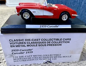 Motor Max Maßstab 1:24 1959 Corvette rot Diecast mit Box - Bild 1 von 4