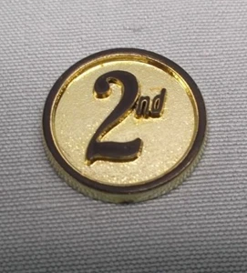 trophy parts lot of 10 round gold 2nd place trim craft scrapbook 1" diameter - Imagen 1 de 1