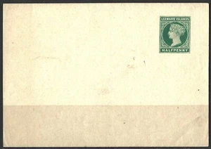 LEEWARD ISLANDS QV HALF PENNY GREEN WRAPPER UNUSED - Picture 1 of 2