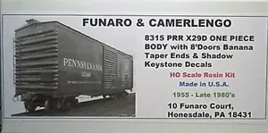  Funaro  F&C HO PRR X29D Boxcar 8'  Banana taper ends shadow Keystone kit 8315 - Picture 1 of 3