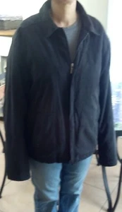 Chaqueta negra Towne by London Fog Mans con cremallera delantera mediana poliéster - Imagen 1 de 9