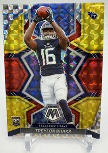 TREYLON BURKS ROOKIE 2022 Panini Mosaic Choice Fusion Red & Yellow Prizm /80 RC - Picture 1 of 2
