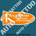 Kustom Stock Sucks Hot Rod Decal Sticker Mancave Car Vintage Rat Rod Stickers