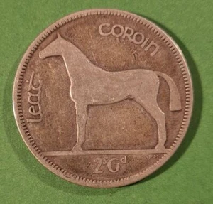 1934 Irlanda Moneta d'argento Mezza Corona #135c - Foto 1 di 2