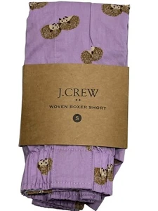 NWT J CREW Boxer Underwear Sz S-M-L-XL Purple Hedgehogs 100% Cotton #J8 - Picture 1 of 12