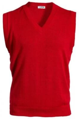 Edwards Unisex Estilo 561 Rojo Acrílico Cárdigan Suéter Chaleco Talla Mediana Foto 1 de 2